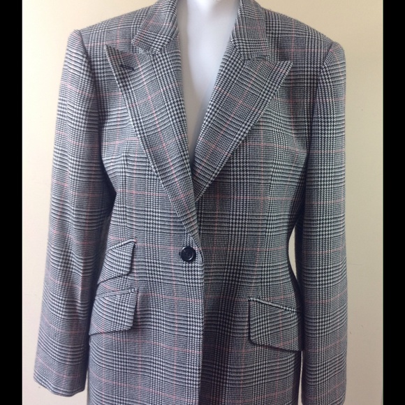 ralph lauren glen plaid blazer